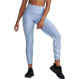 2XU Motion Hi Rise Compression Womens Long Running Tights - Blue