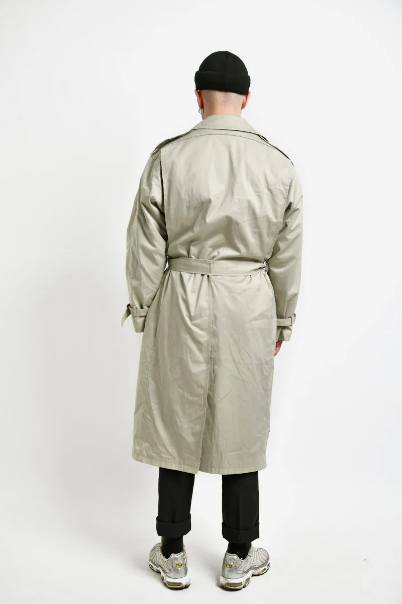 90s detective trench coat men beige