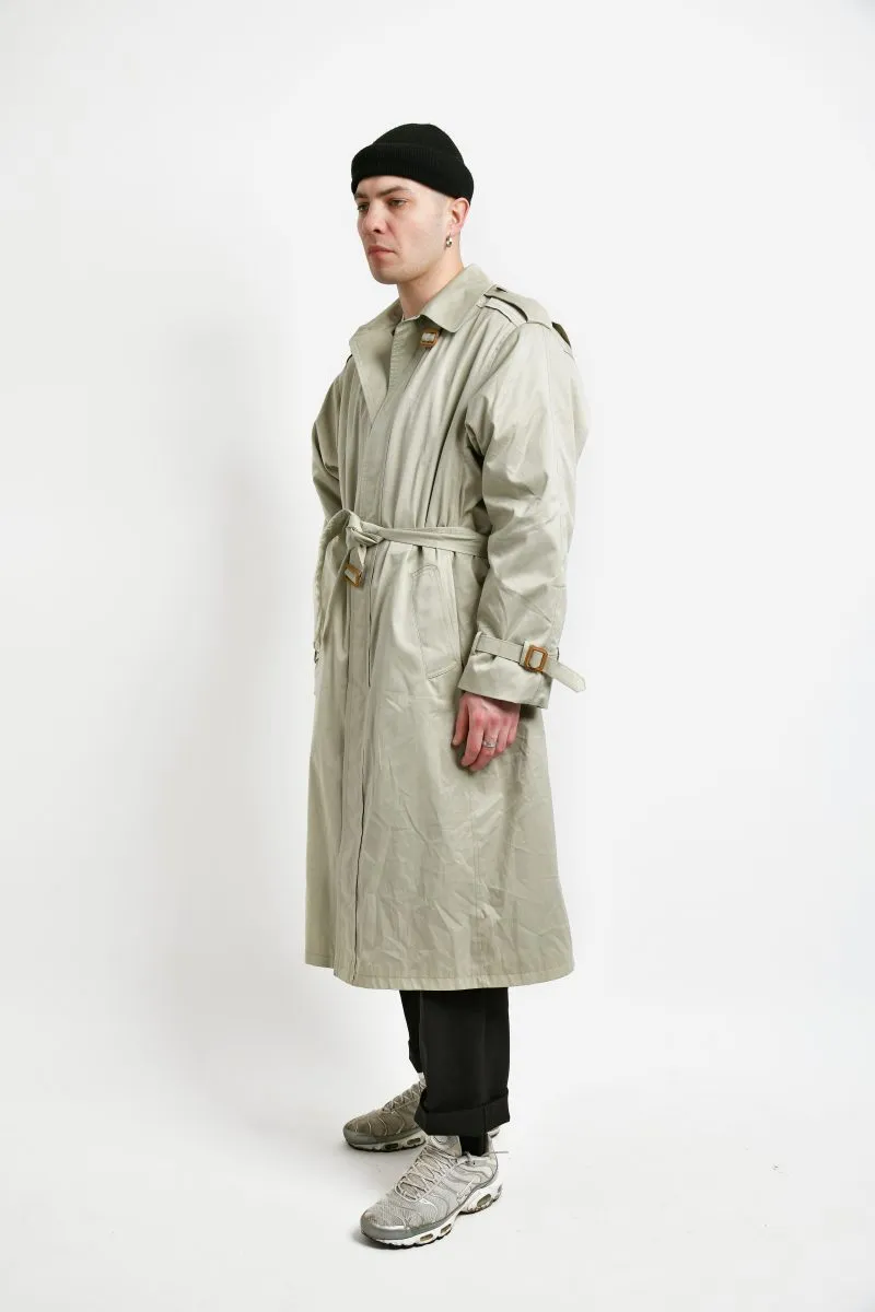 90s detective trench coat men beige