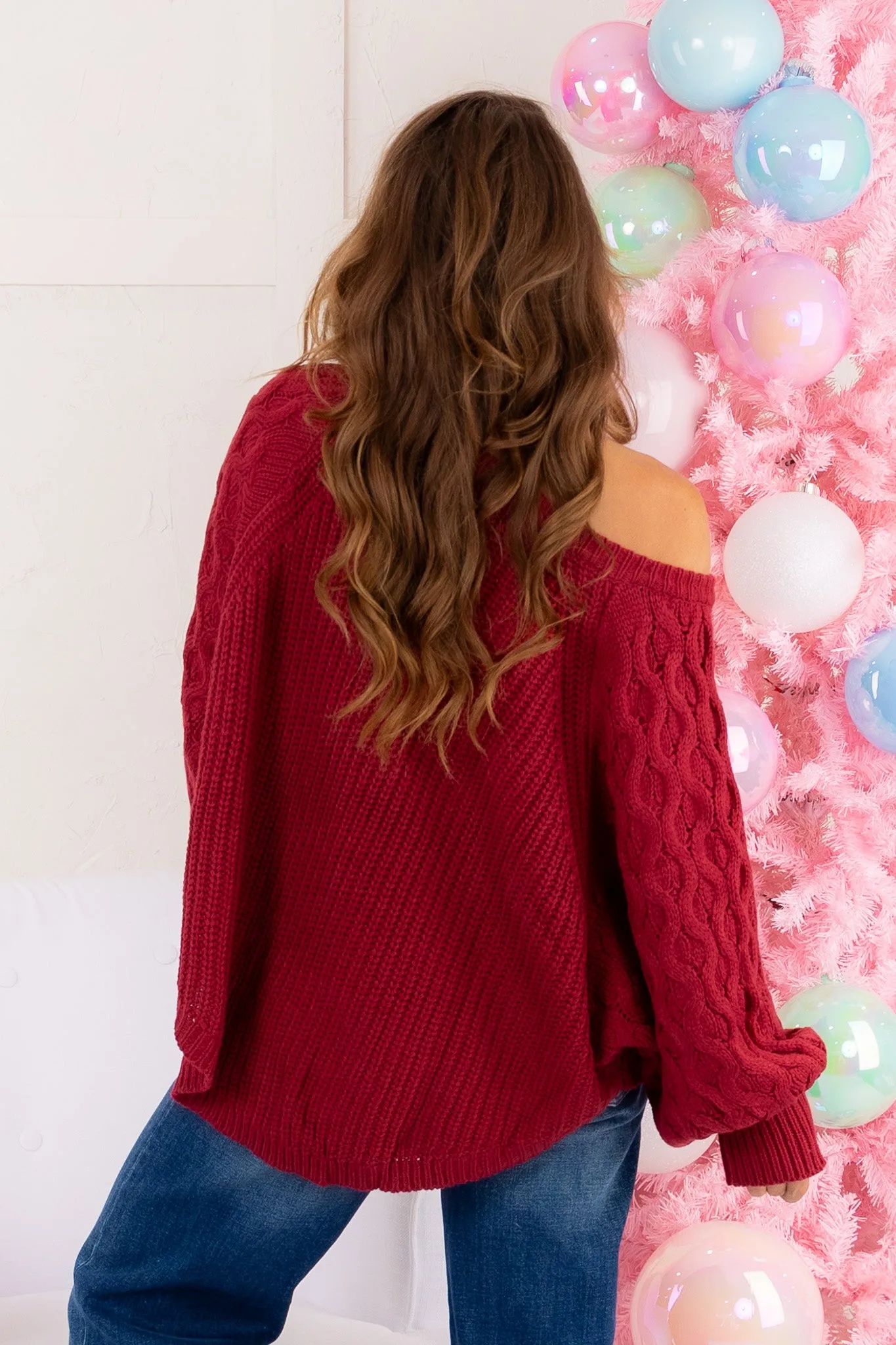 Always Adrift Sweater - Red - DOORBUSTER