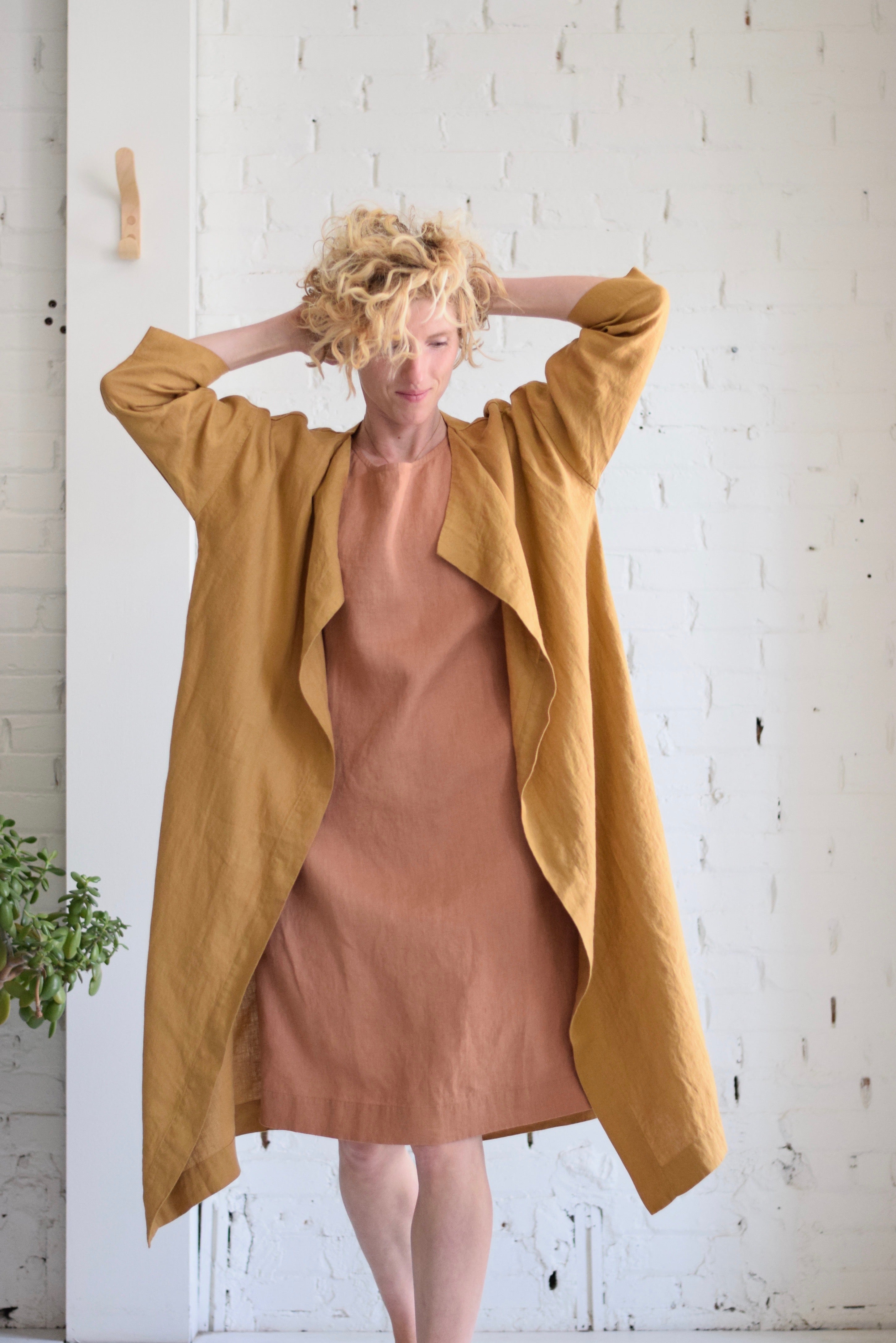 Amsterdam Linen Wrap Jacket | Amber