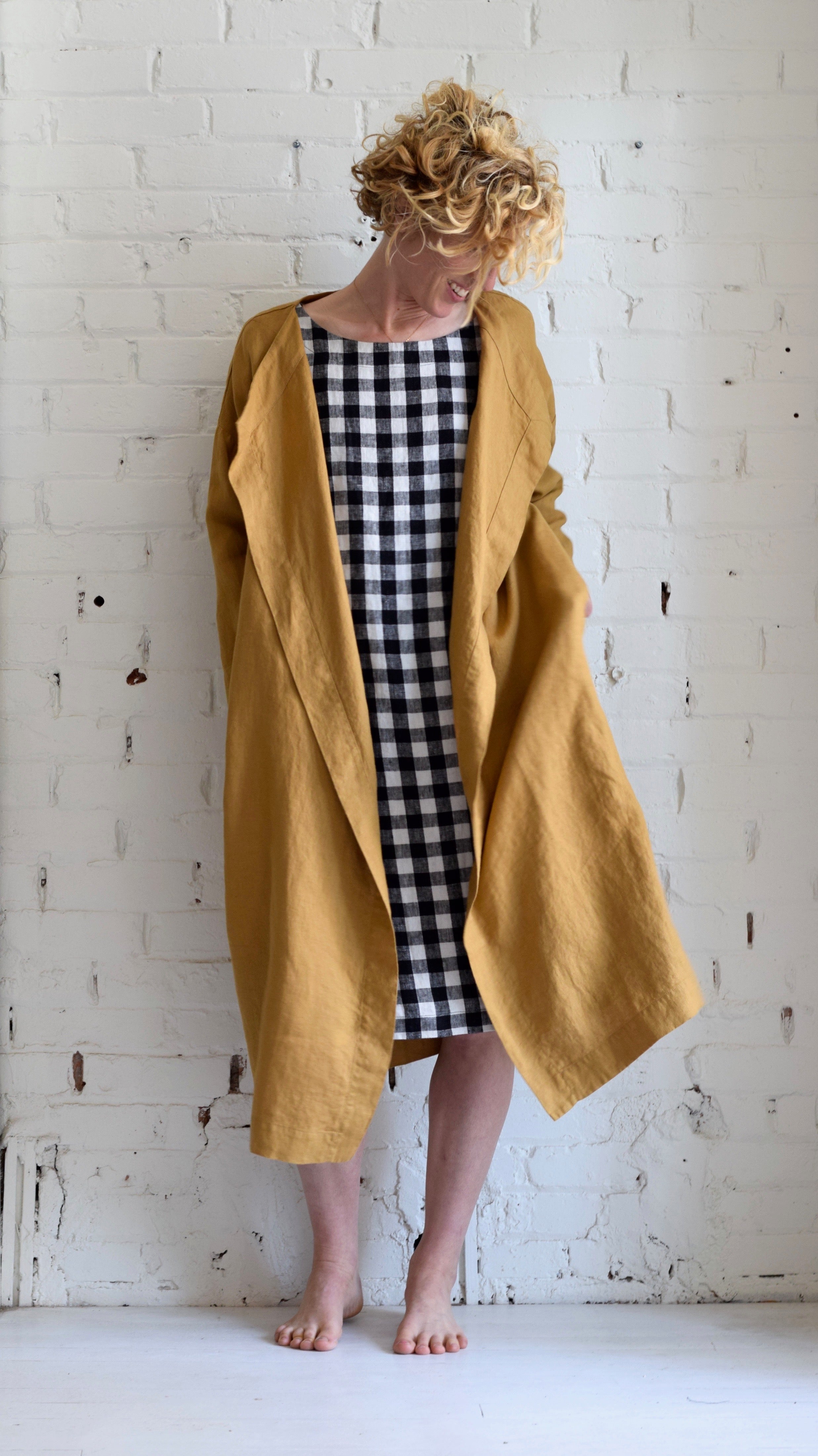 Amsterdam Linen Wrap Jacket | Amber