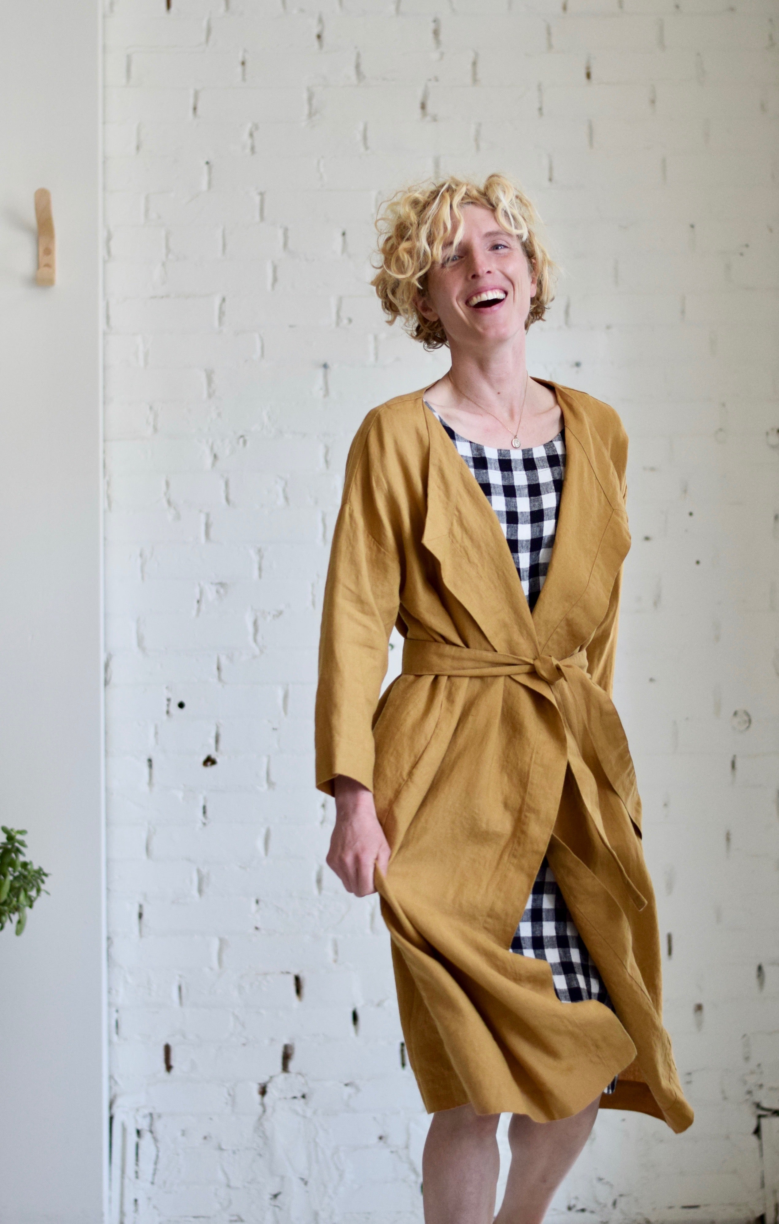 Amsterdam Linen Wrap Jacket | Amber