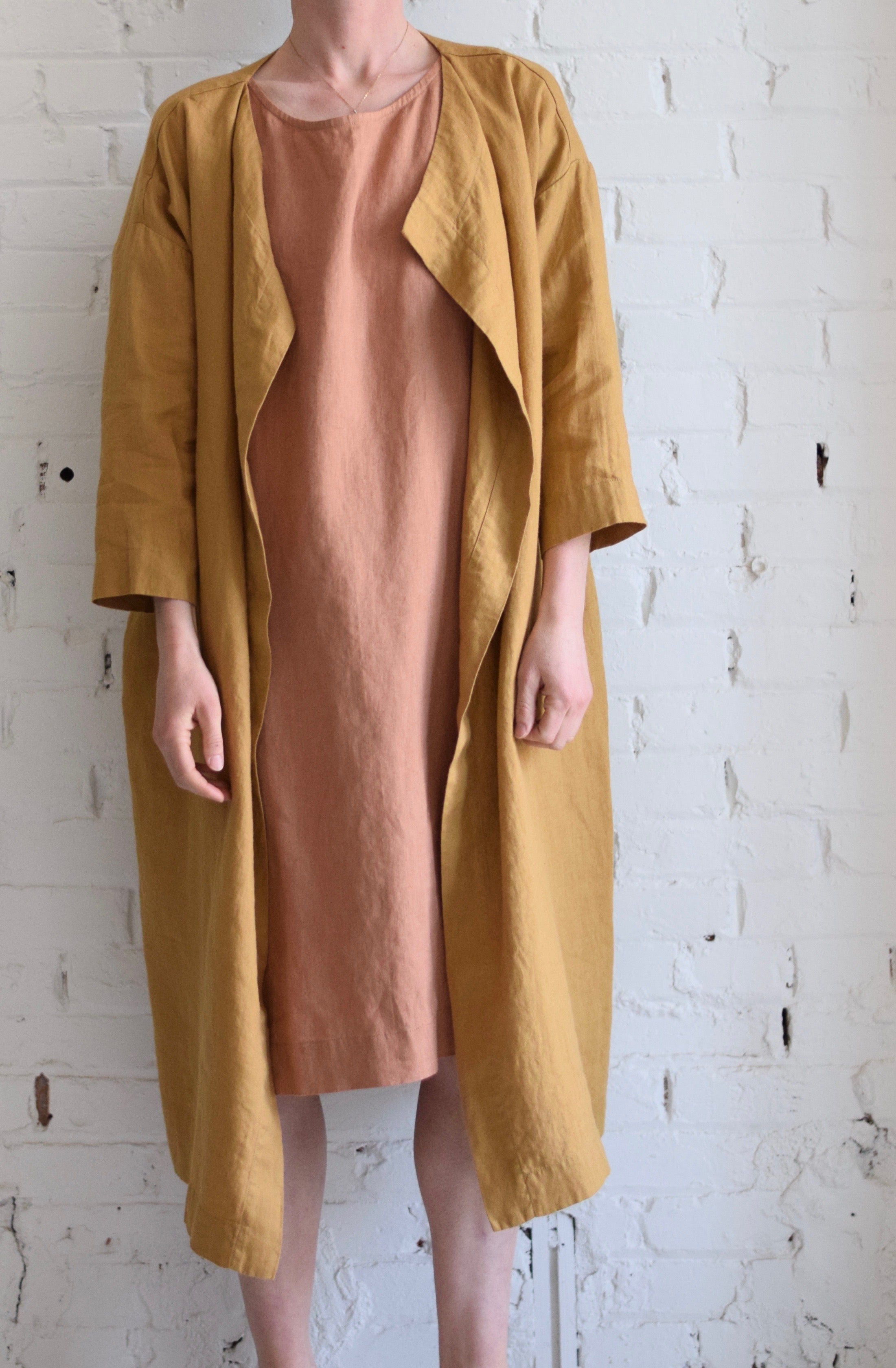 Amsterdam Linen Wrap Jacket | Amber