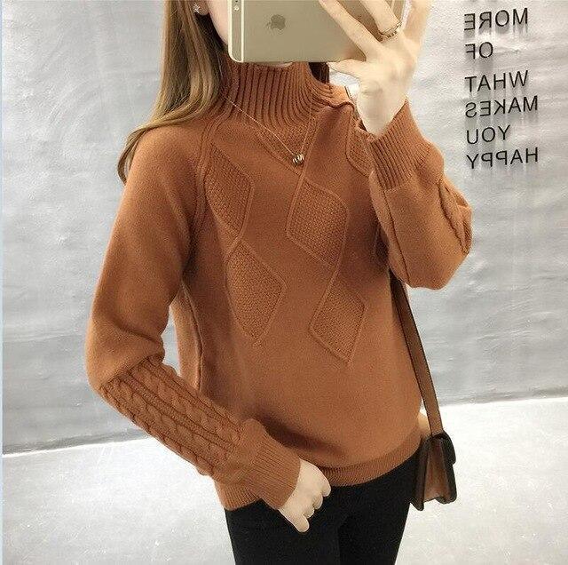 Argyle Turtleneck Sweater