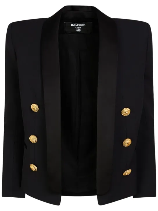 Balmain   Boxy wool jacket 