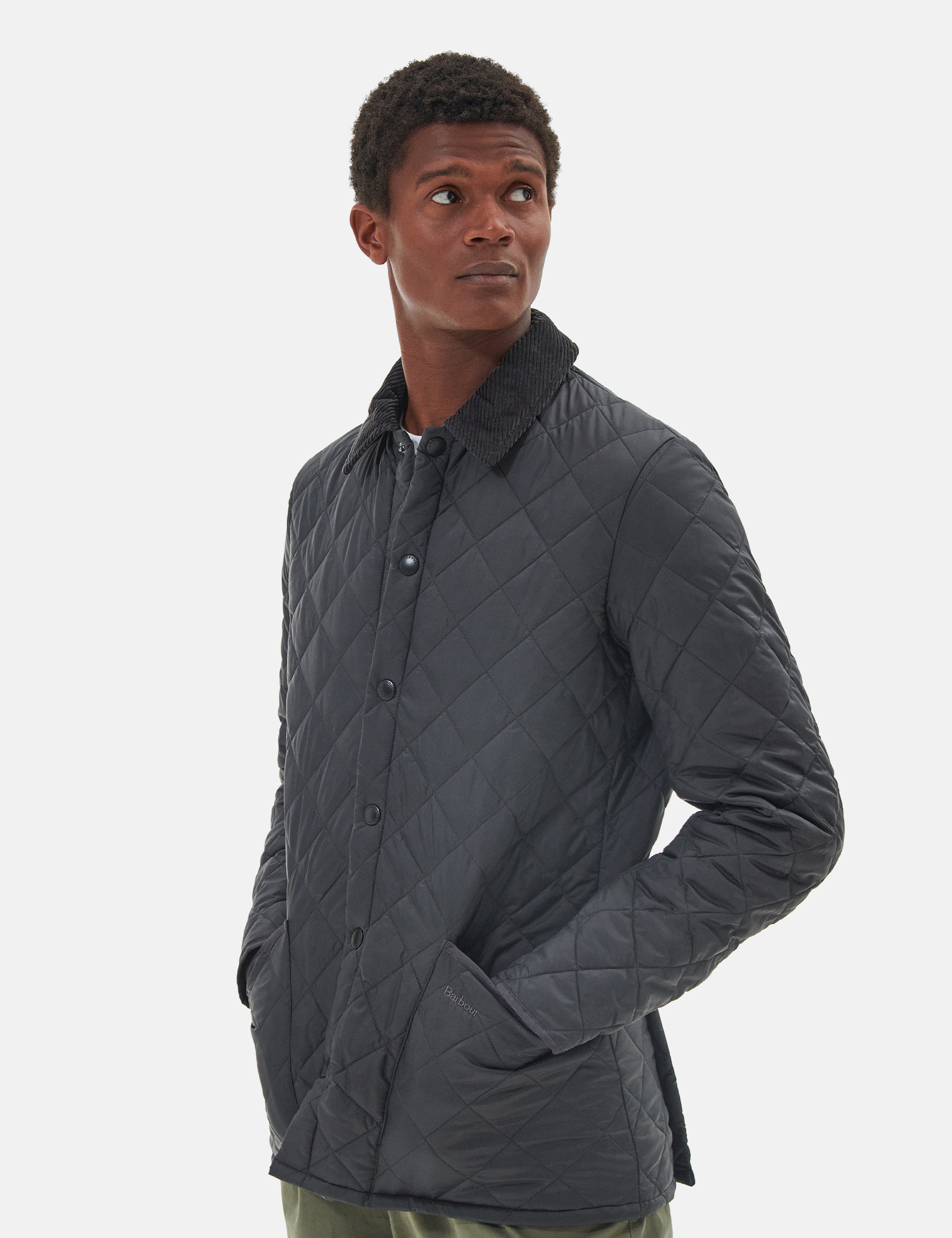 Barbour Heritage Liddesdale Quilted Jacket - Charcoal Grey