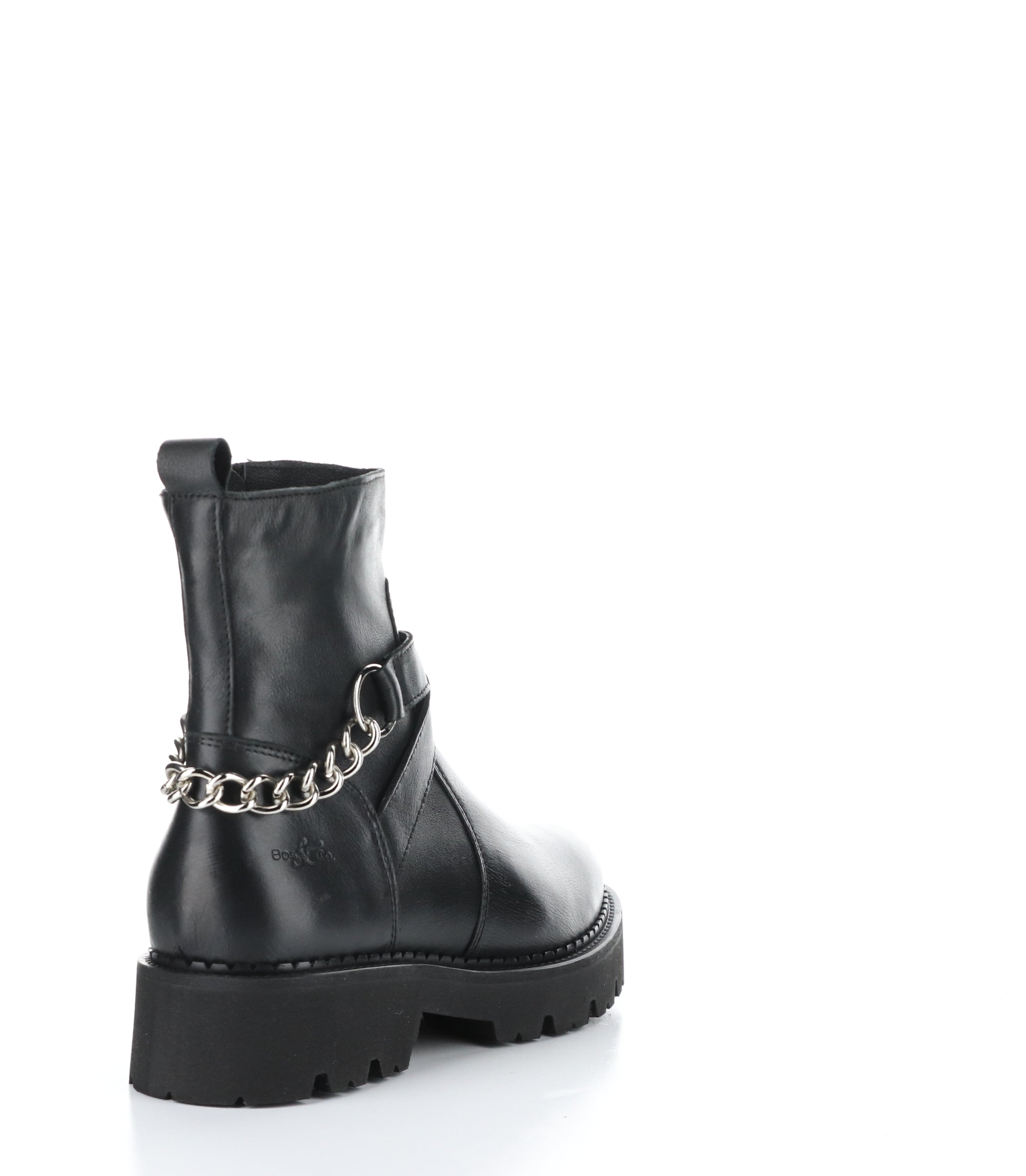 BEADS BLACK Round Toe Boots