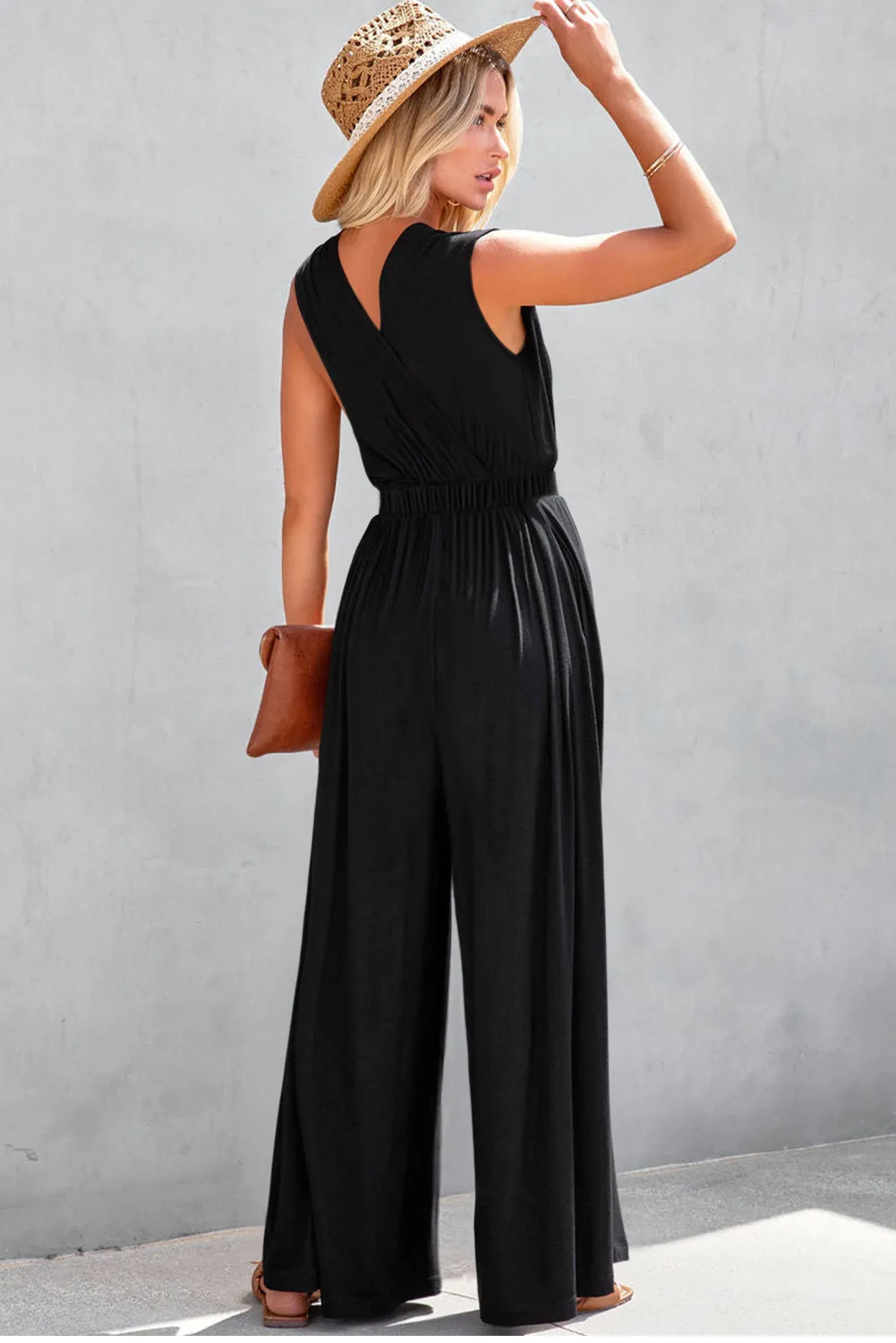 Becky V-Neck Jumpsuit - 2 Colors