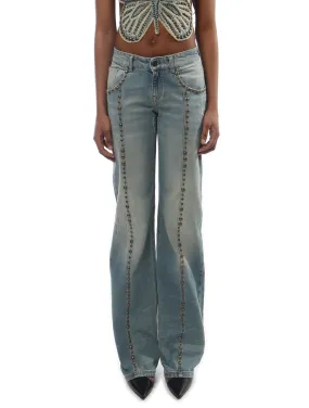 Blumarine Studded Boyfriend Jeans