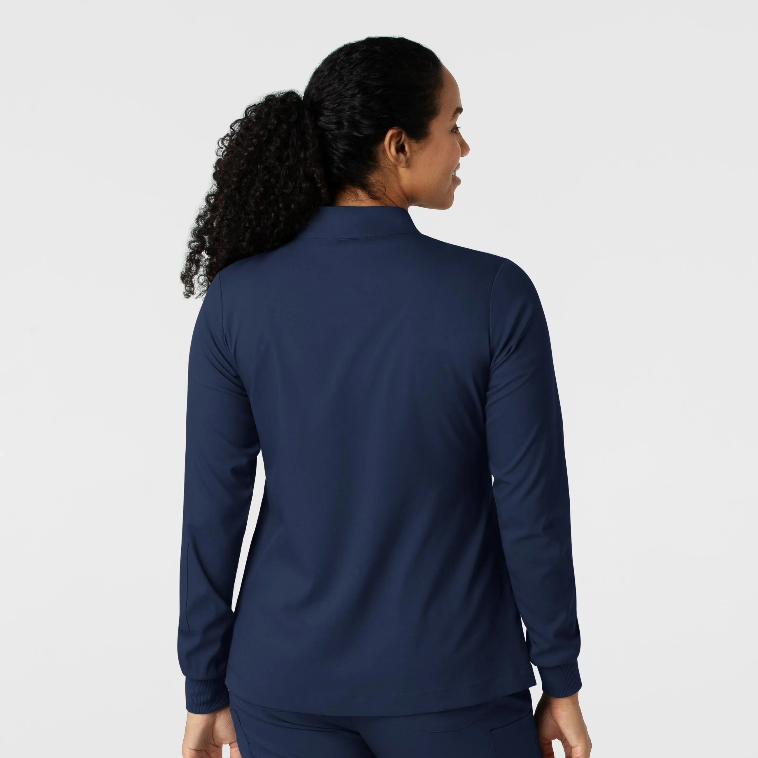 Boundless Women's Warm Up Scrub Jacket - Navy