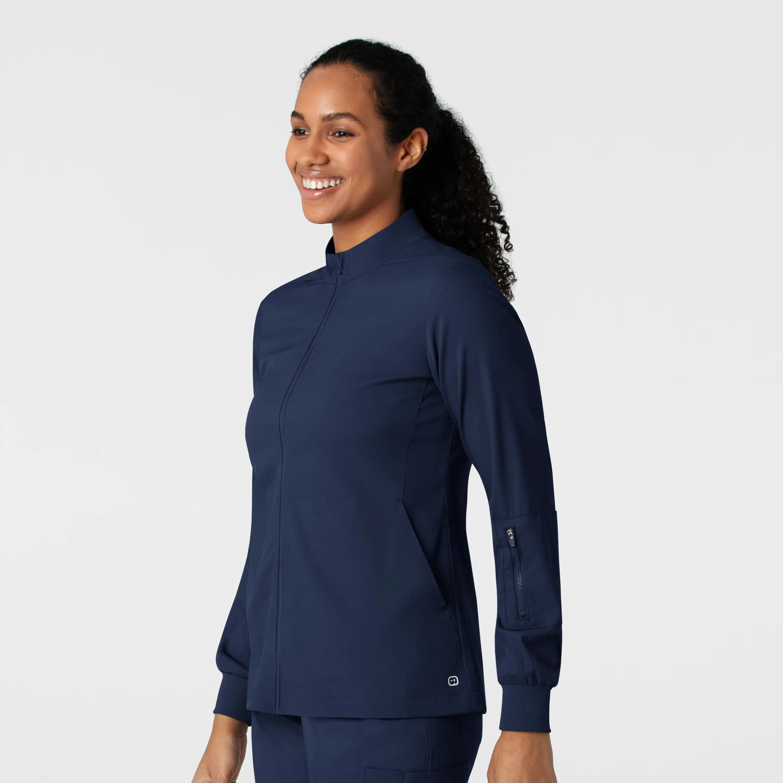 Boundless Women's Warm Up Scrub Jacket - Navy