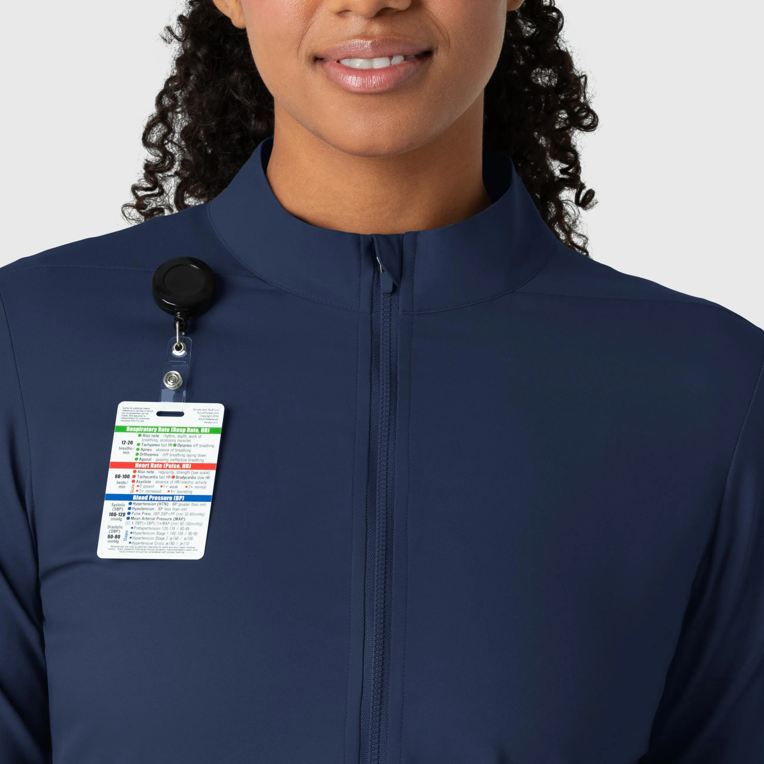 Boundless Women's Warm Up Scrub Jacket - Navy