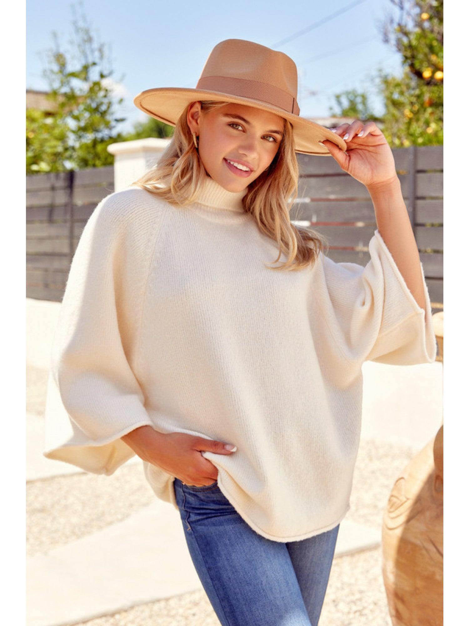 Boxy Turtleneck Sweater