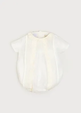 Cap Sleeve Lace Detail Romper in Ivory (3mths-2yrs)