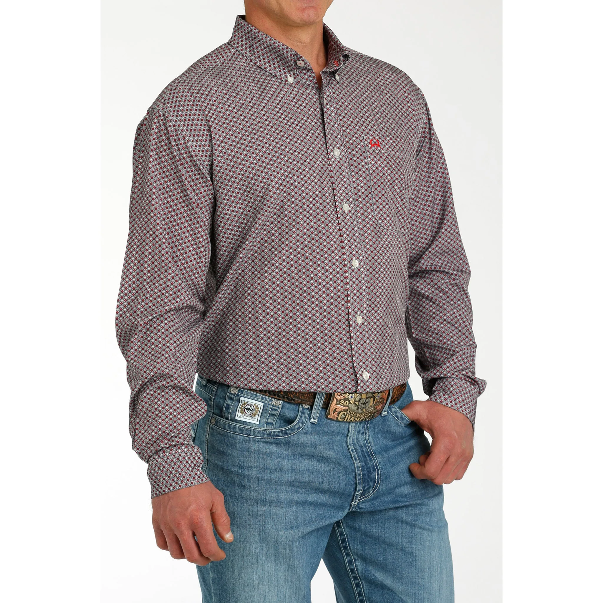 Cinch Men's Geo Print Arenaflex Long Sleeve