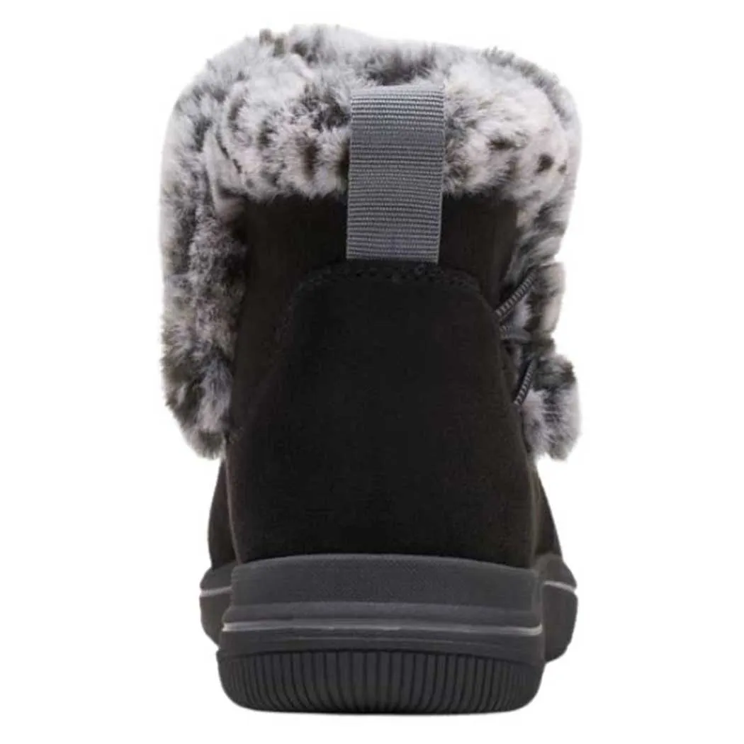 Clarks Breeze Fur Boot Black (Women's)