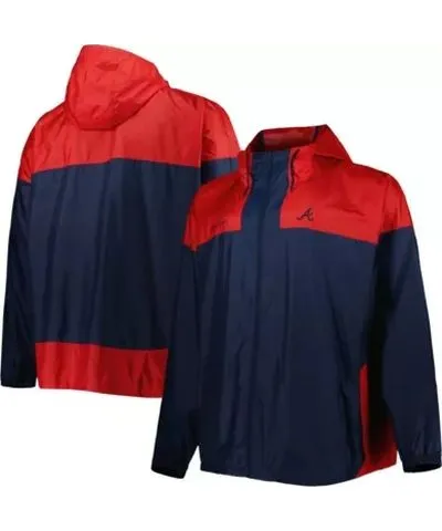 Columbia Men's MLB Atlanta Braves Flash Forward Challenger Omni-Shade Full-Zip Windbreaker