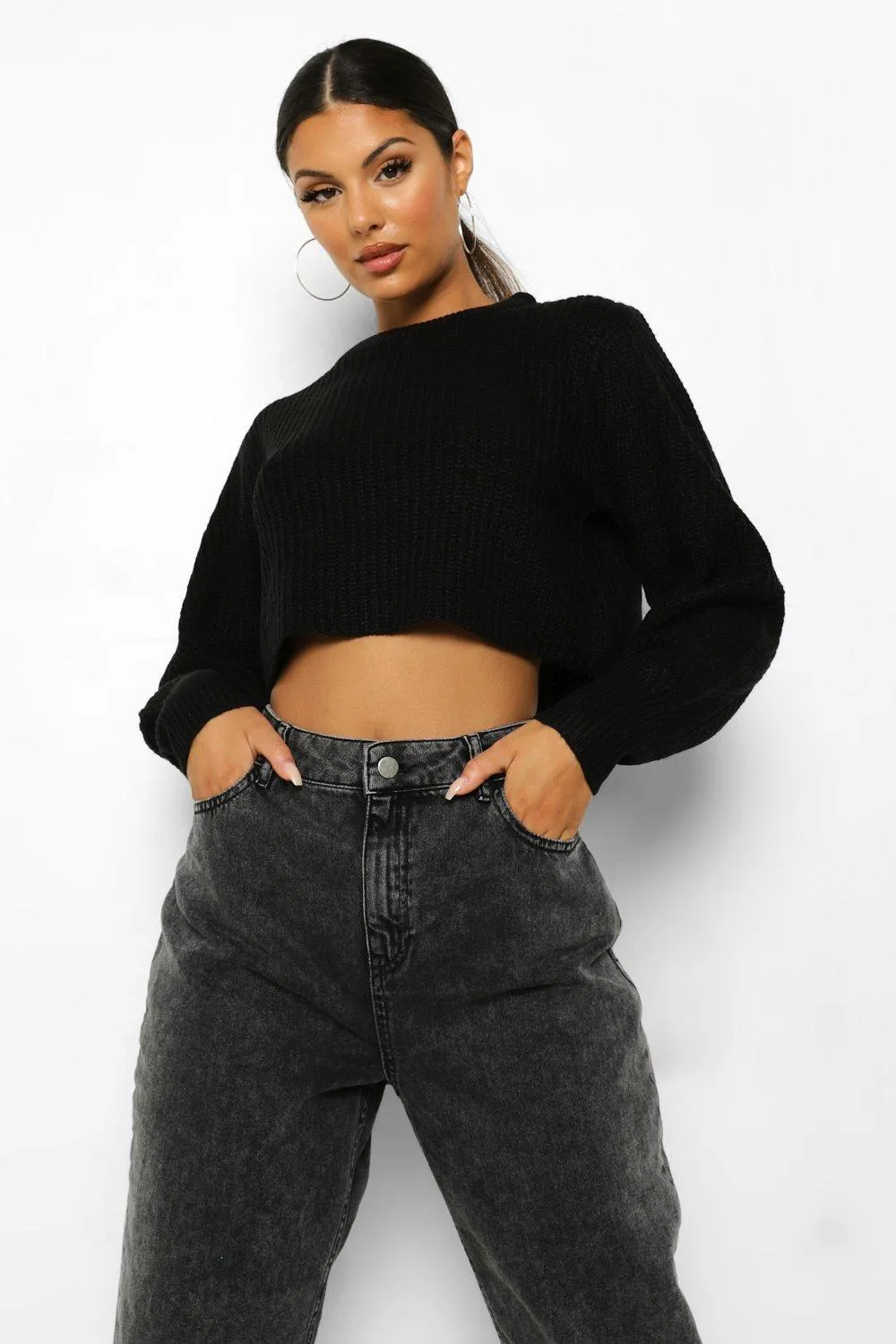 Crop Fisherman Sweater