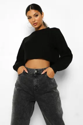 Crop Fisherman Sweater