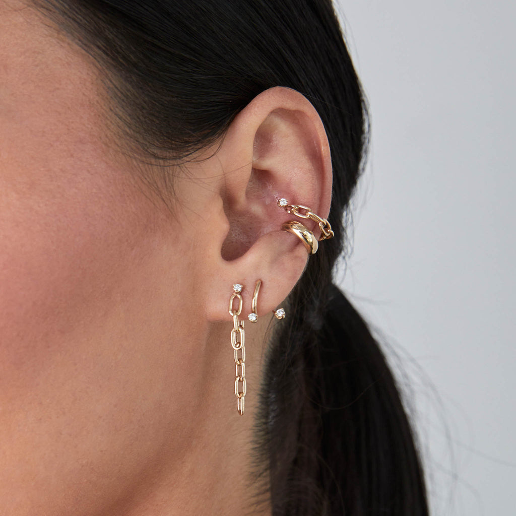 Curved Bar Drop Earrings