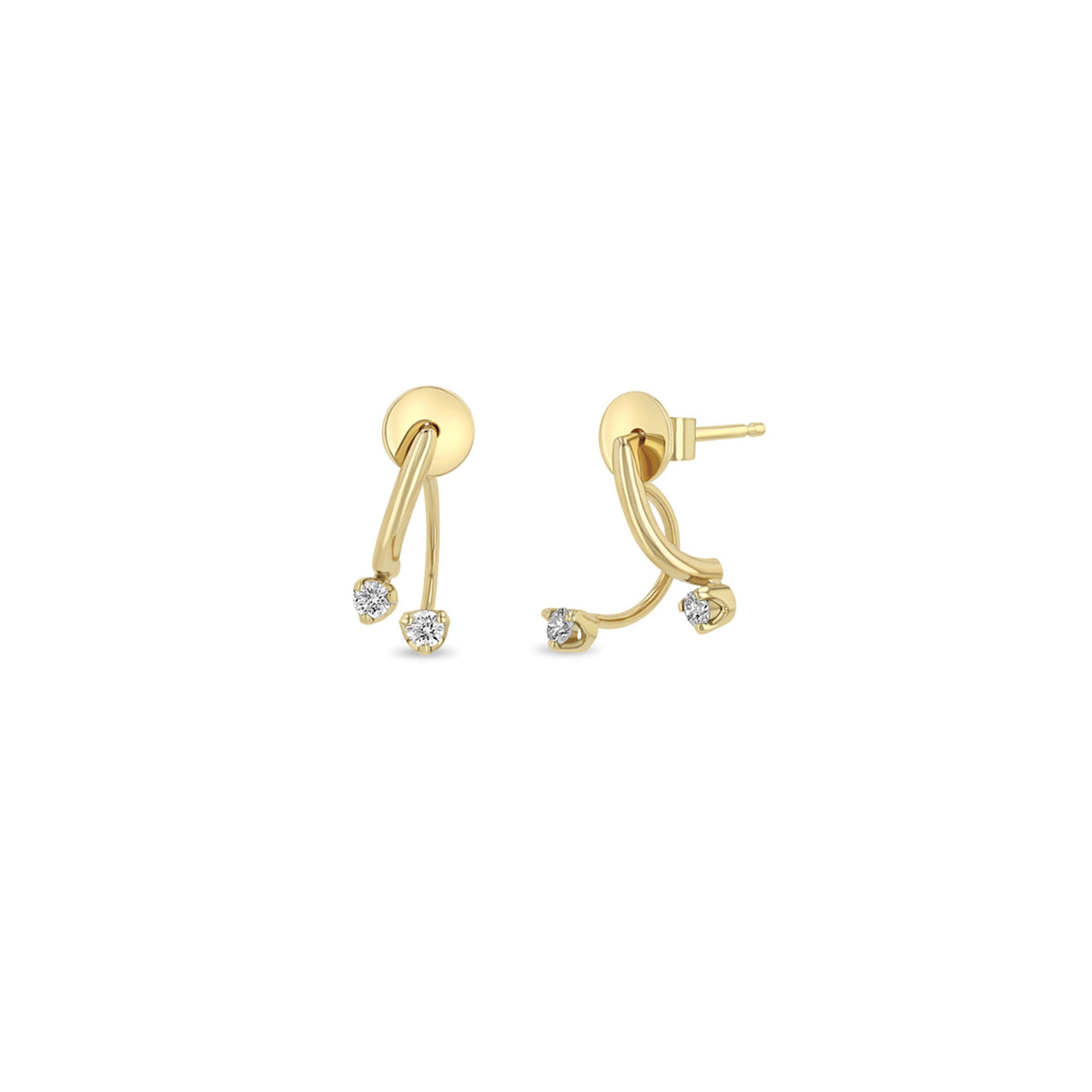 Curved Bar Drop Earrings