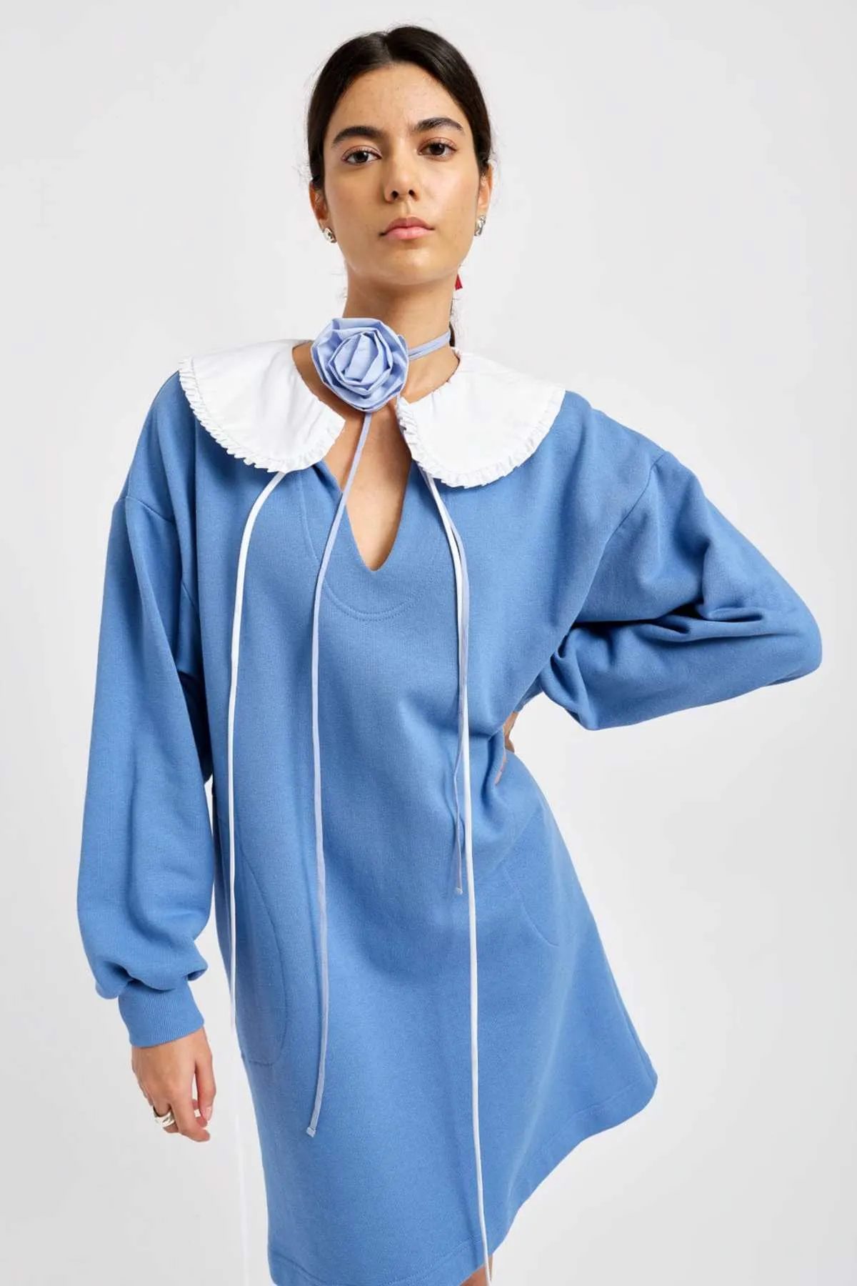 Darcy Sweater Dress - Periwinkle Blue