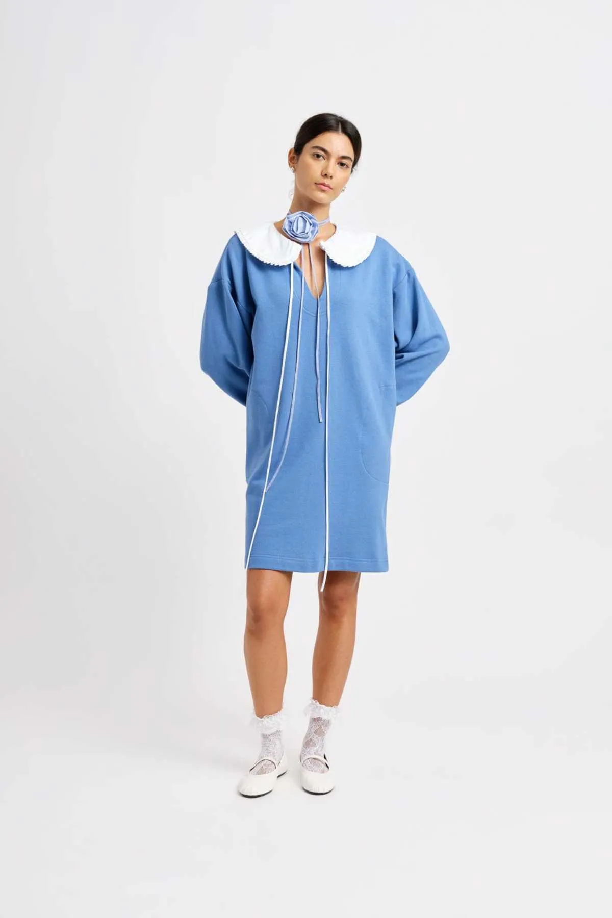 Darcy Sweater Dress - Periwinkle Blue