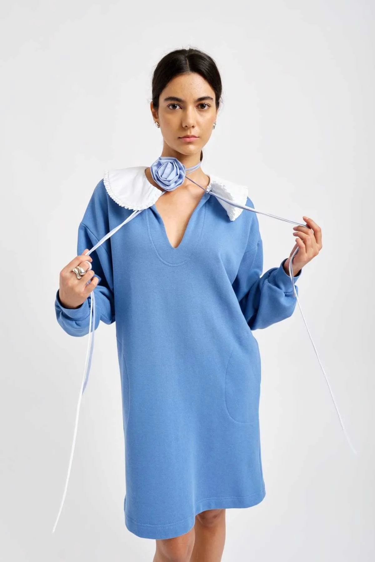 Darcy Sweater Dress - Periwinkle Blue