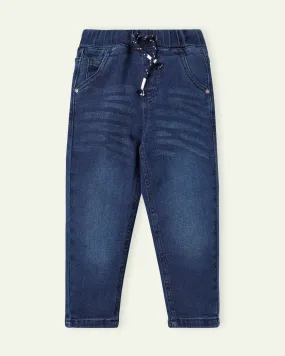 Darkwash Pull Up Jeans