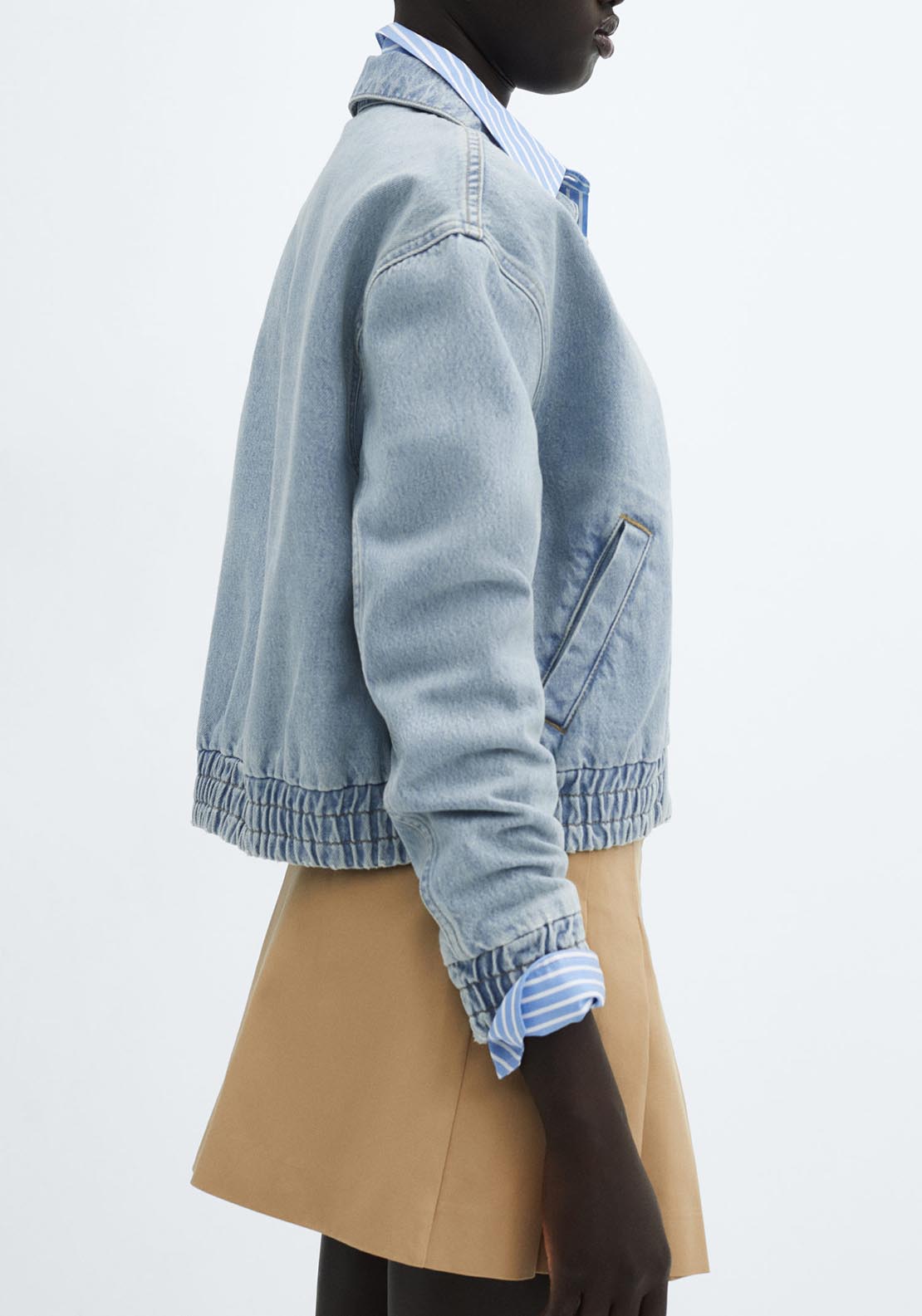 Denim bomber jacket