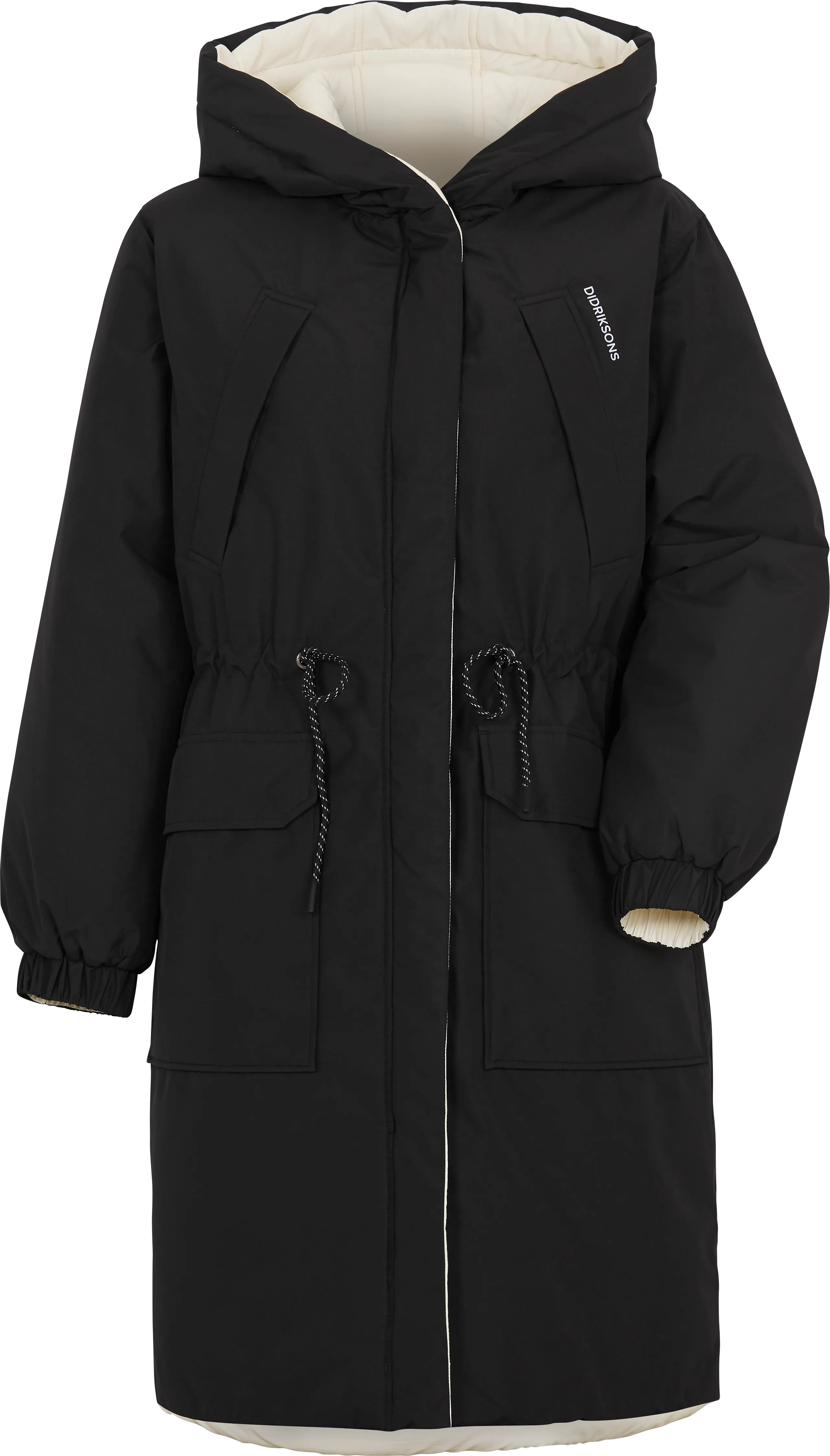 Didriksons Anna Reversible Women's Parka White Foam/Black | Buy Didriksons Anna Reversible Women's Parka White Foam/Bl