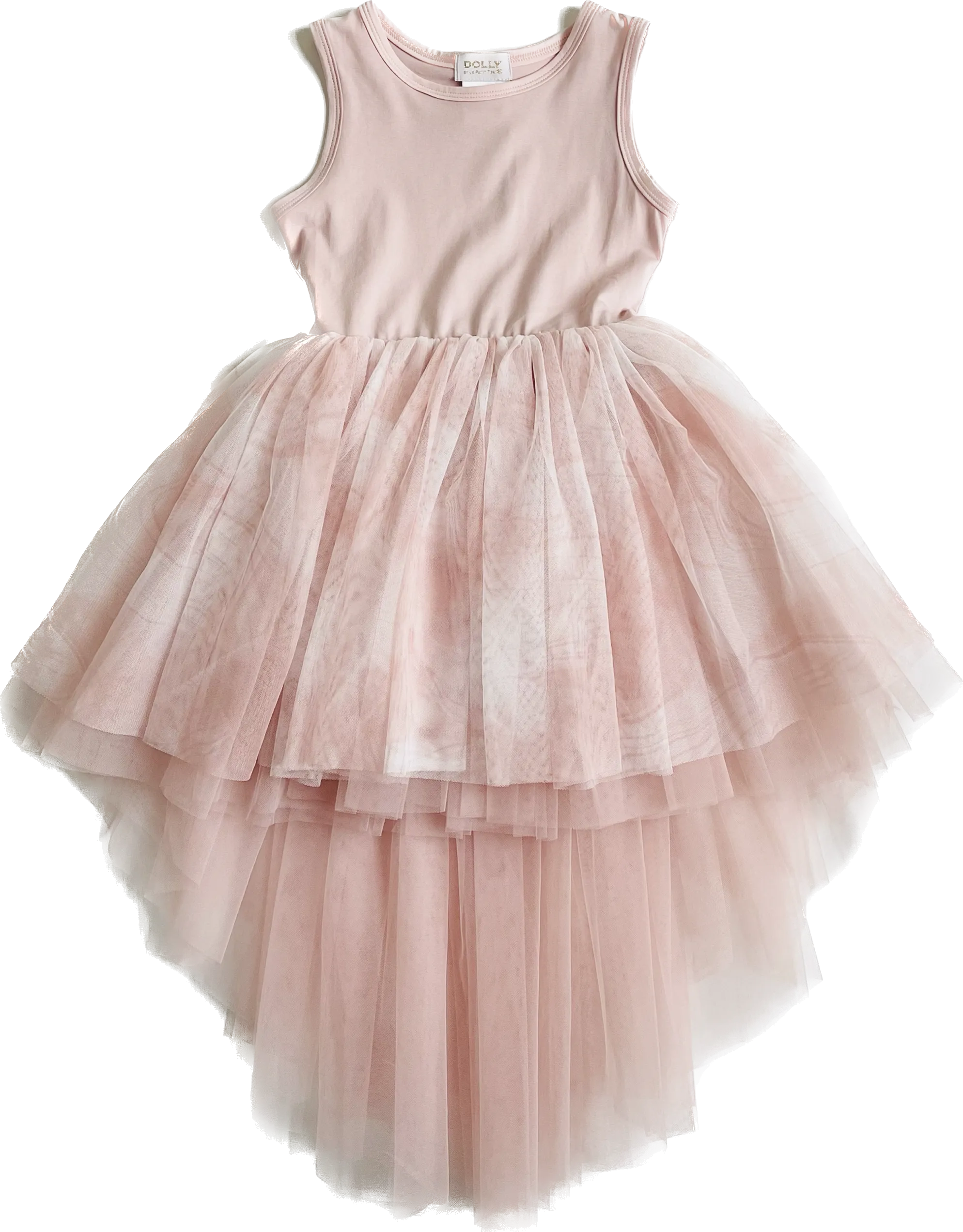 DOLLY DREAMY SKY HIGH-LOW TUTU DRESS pink clouds 