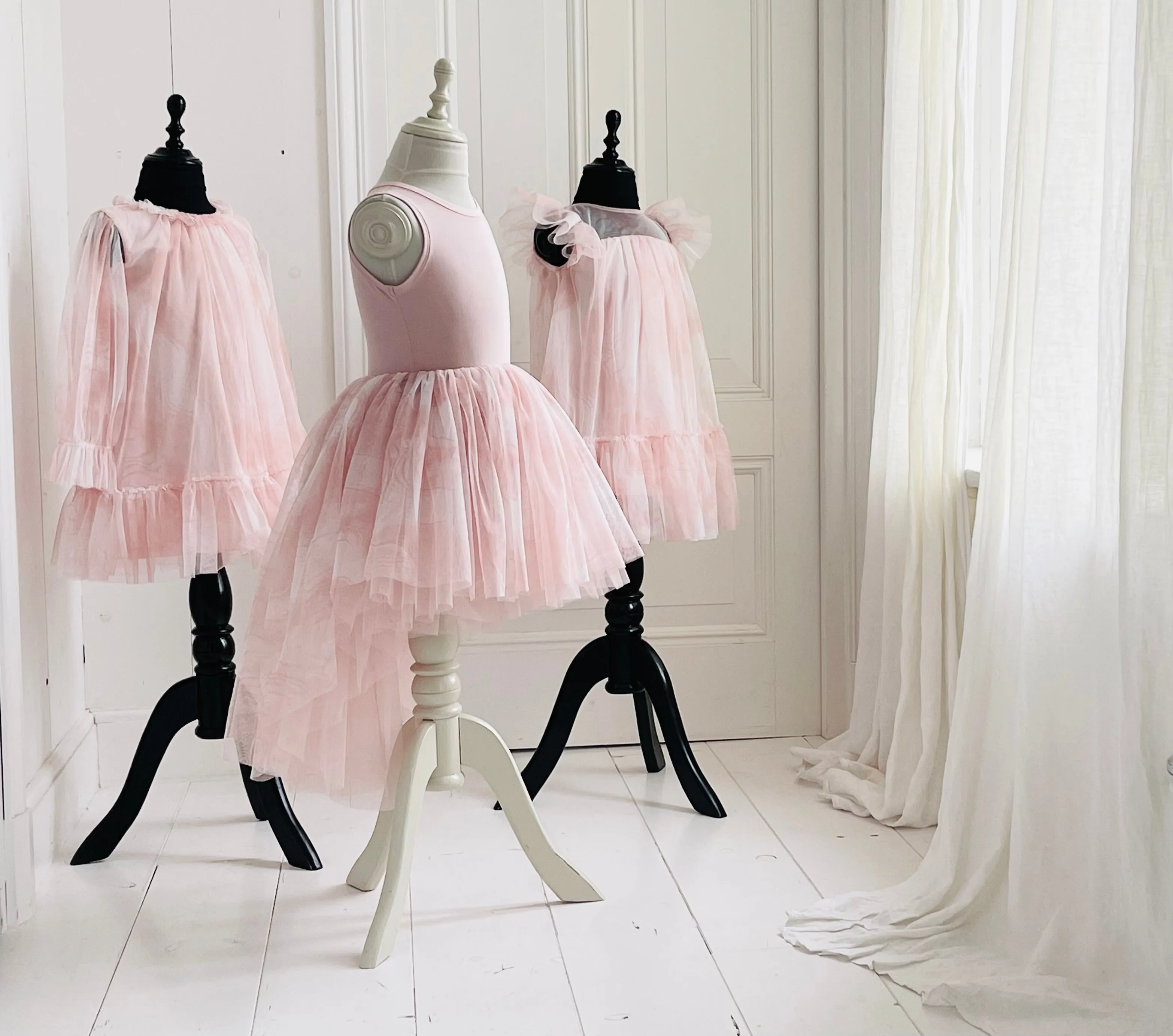 DOLLY DREAMY SKY HIGH-LOW TUTU DRESS pink clouds 