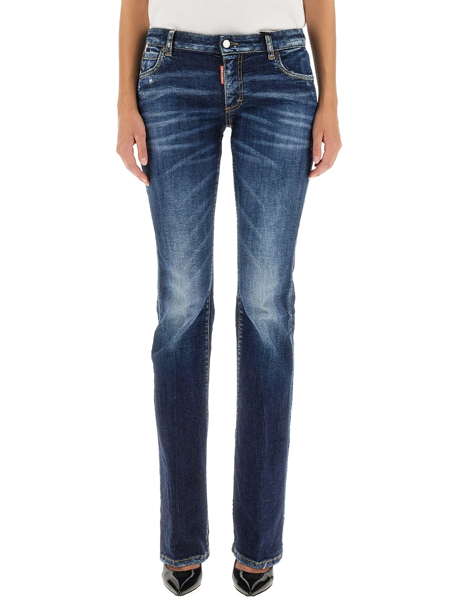 DSQUARED    TWIGGY FLARE JEANS