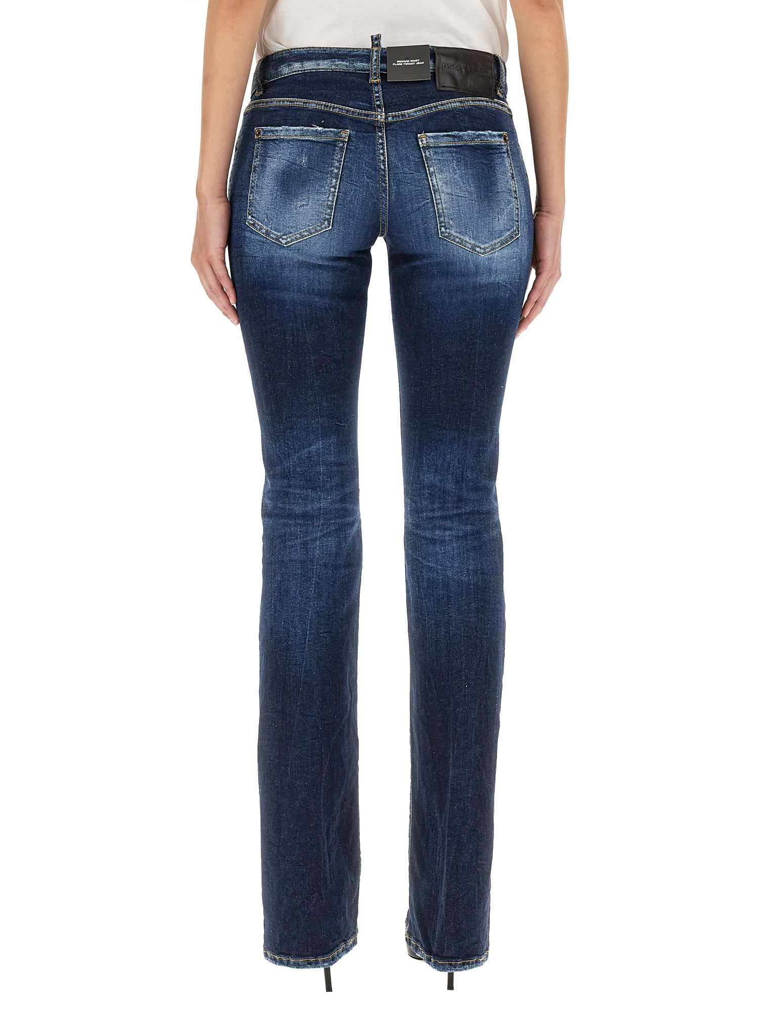 DSQUARED    TWIGGY FLARE JEANS