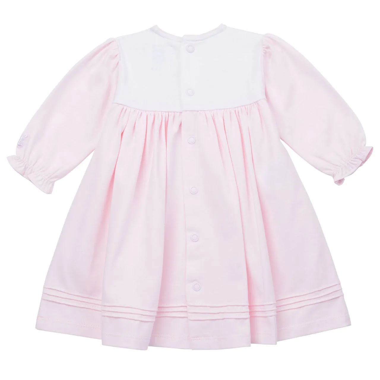 EMILE ET ROSE Harmony Two-Piece Collared Dress and Tights Set - Light Pink