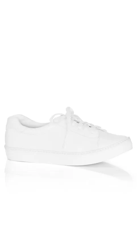 Evans White WIDE FIT Carrie Sneaker