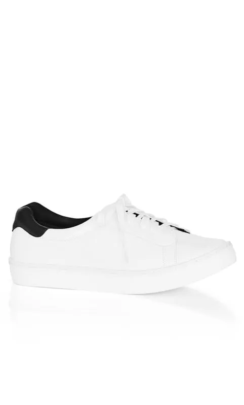 Evans White WIDE FIT Carrie Sneaker