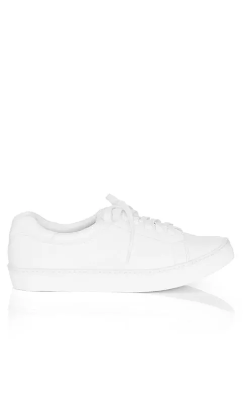 Evans White WIDE FIT Carrie Sneaker