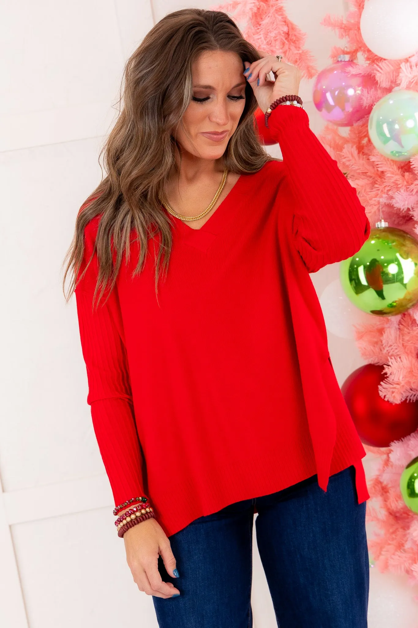 Farrah Sweater - Ruby - DOORBUSTER