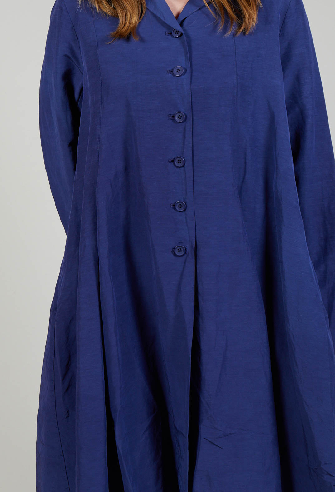 Flared Hem Tailored Coat in Azur