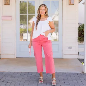 Forever Daydreaming Jeans, Coral