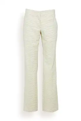 Front Pocket Straight Trousers in Ivory