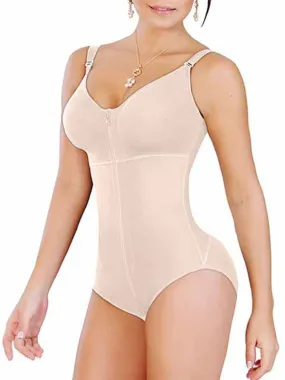 Full Body Shaper Front Zipper Enhancing Slim Women Shapewear Bodysuit