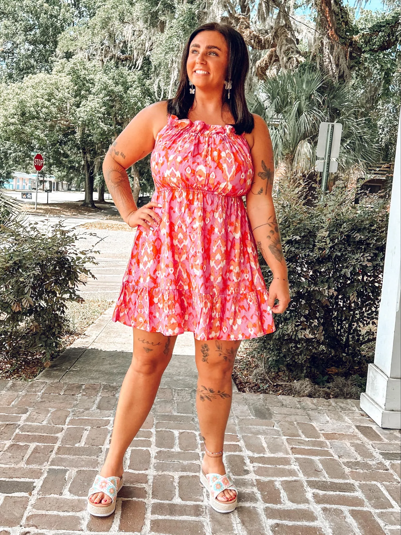 Haute Summer Printed Dress | Pink