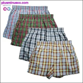 High Quality Brand 4-Pack Men's Boxer Shorts Woven Cotton