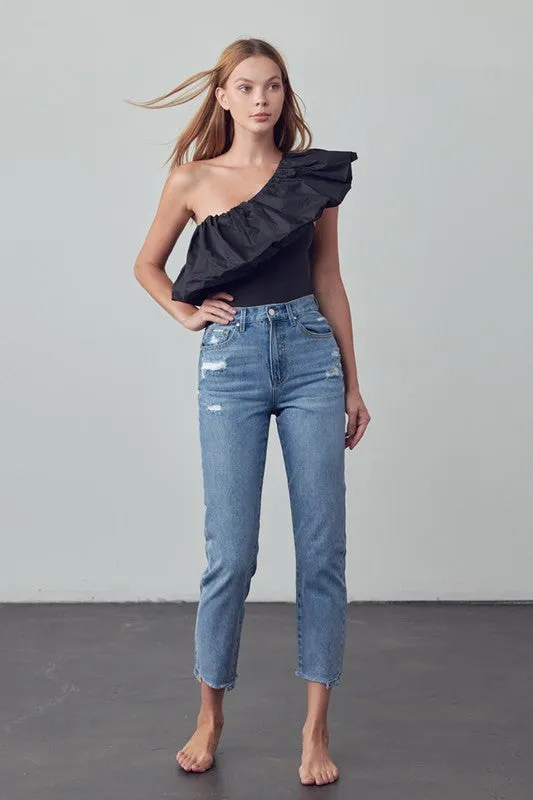 HIGH RISE GIRLFRIEND JEANS