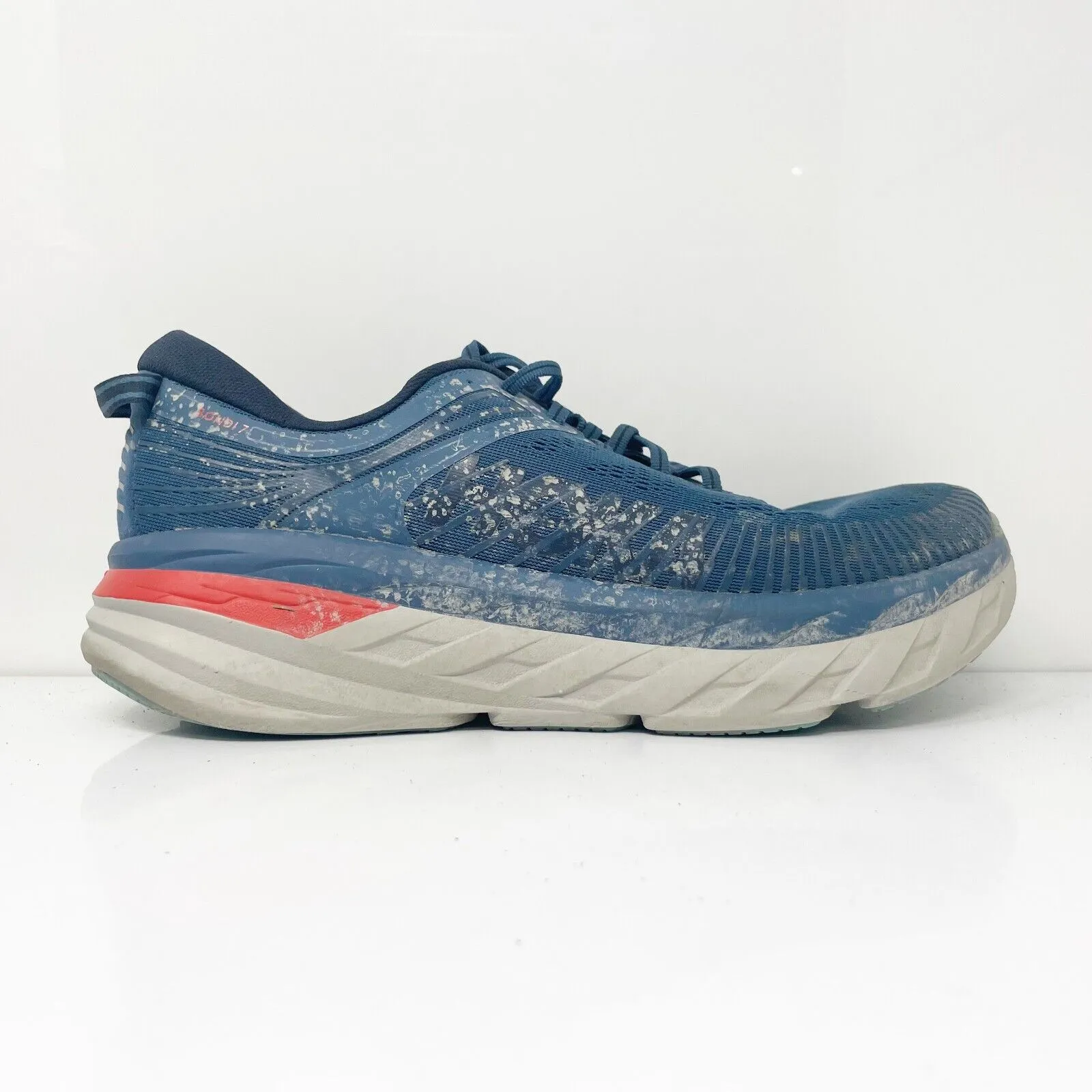 Hoka One One Mens Bondi 7 1110518 RTOS Blue Running Shoes Sneakers Size 11.5