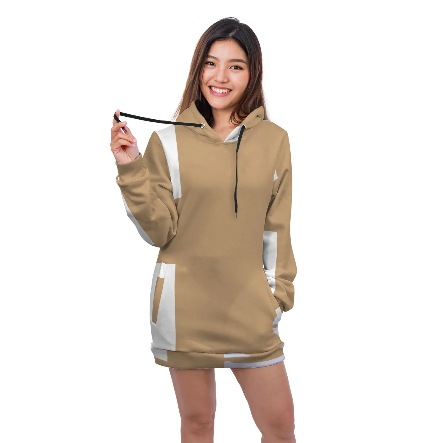 HOODIE DRESS CAMEL